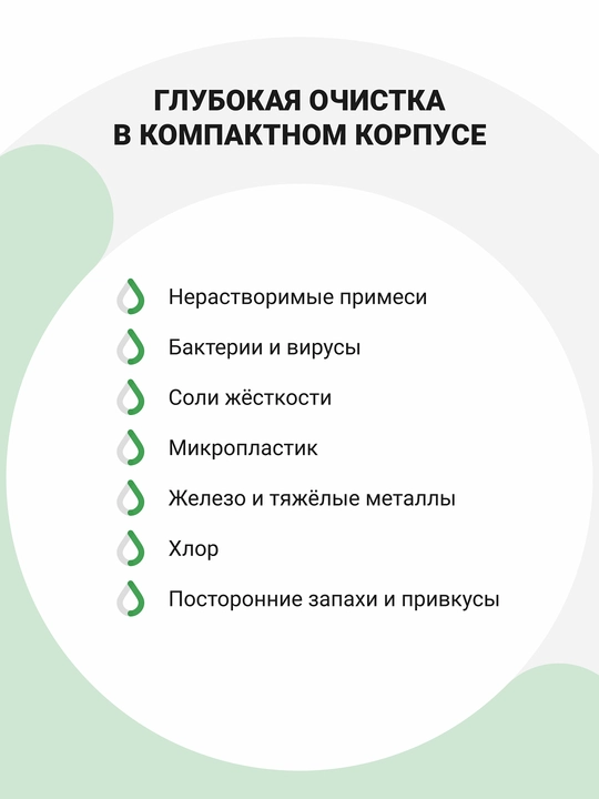 Обратный осмос под мойку Гейзер Престиж-2, компактный фильтр для воды, 200 л в день