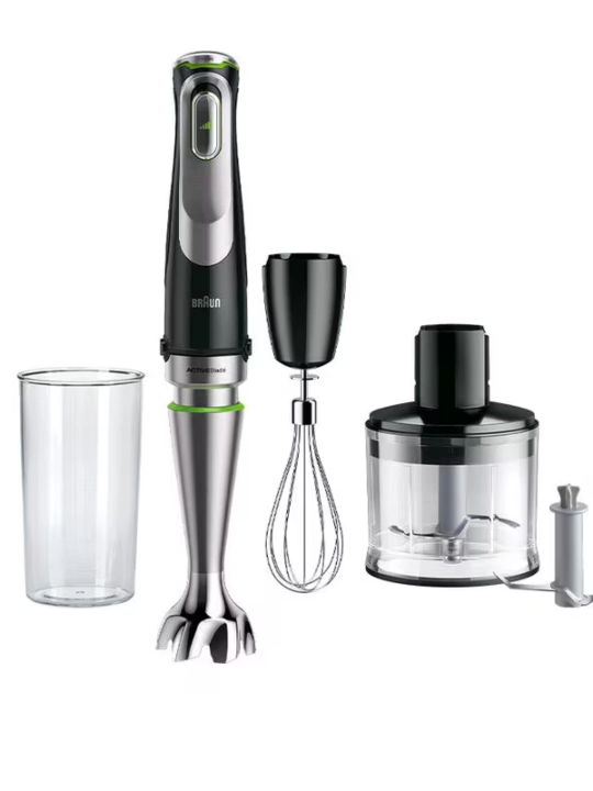 Blender Braun MQ9135XI MultiQuick 9, 1200 Vt, maydalagich va ko'pirtirgich bilan
