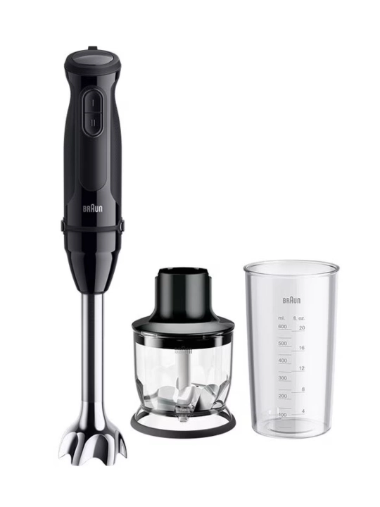 Braun MQ3020 1MBK qo‘l blenderi MultiQuick 3, 700 Vt, 2 tezlik, maydalagich
