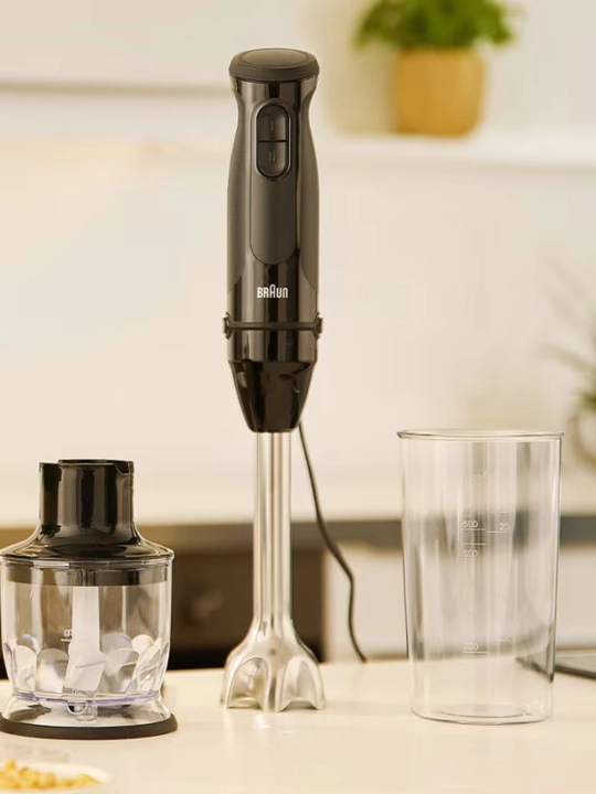 Braun MQ3020 1MBK qo‘l blenderi MultiQuick 3, 700 Vt, 2 tezlik, maydalagich