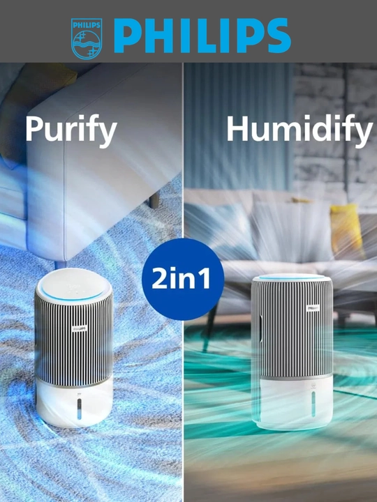 Очиститель и увлажнитель воздуха умный климатический комплекс 2 в 1 Philips AC3420