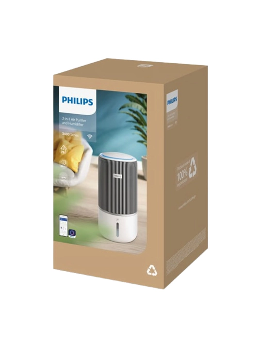 Очиститель и увлажнитель воздуха умный климатический комплекс 2 в 1 Philips AC3420