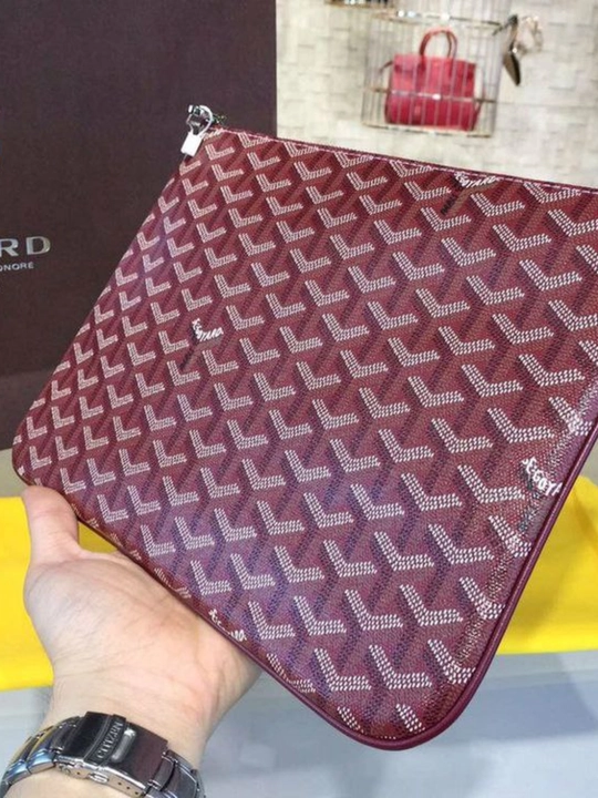 Goyard uslubidagi uniseks klatch-konvert, 32×22 sm / 42×30 sm, uch xil rangda - 