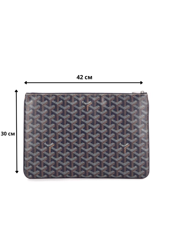 Клатч-конверт унисекс в стиле Goyard, 32×22 см / 42×30 см, в трёх цветах