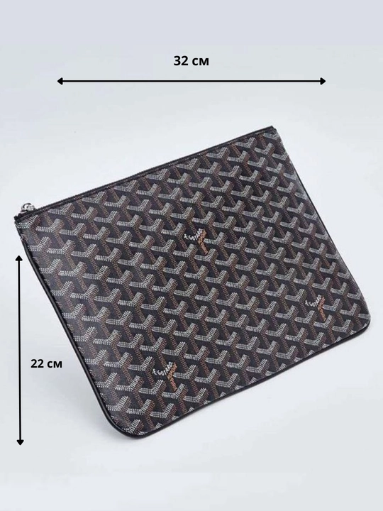 Клатч-конверт унисекс в стиле Goyard, 32×22 см / 42×30 см, в трёх цветах
