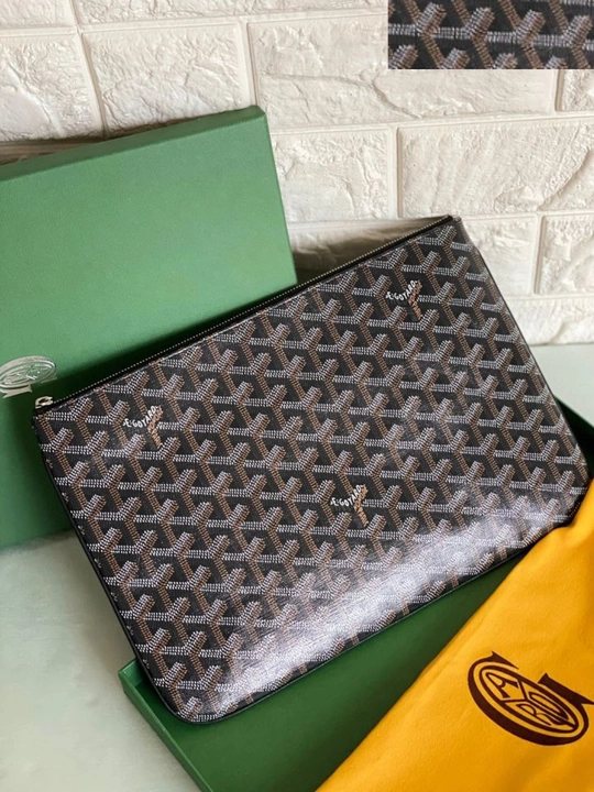 Goyard uslubidagi uniseks klatch-konvert, 32×22 sm / 42×30 sm, uch xil rangda - 