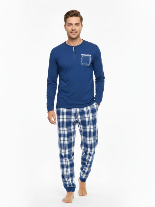 Erkaklar uchun chop etilgan paxta pijama - 