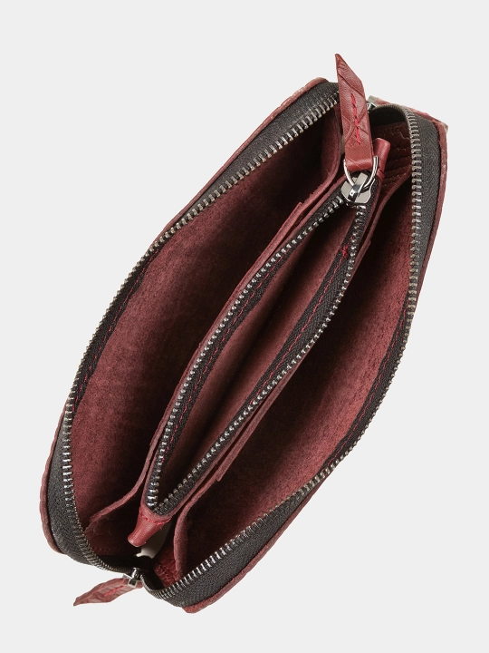 Zipper, portmone, molniyali hamyon, tabiiy charm, 21×10 sm