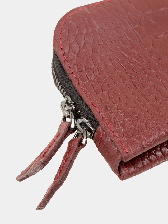 Zipper, portmone, molniyali hamyon, tabiiy charm, 21×10 sm - 