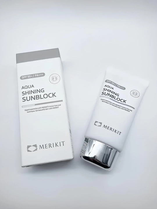 Merikit Aqua Shining Sunblock SPF 50+ / PA+++ — солнцезащитный крем с увлажняющим эффектом - 