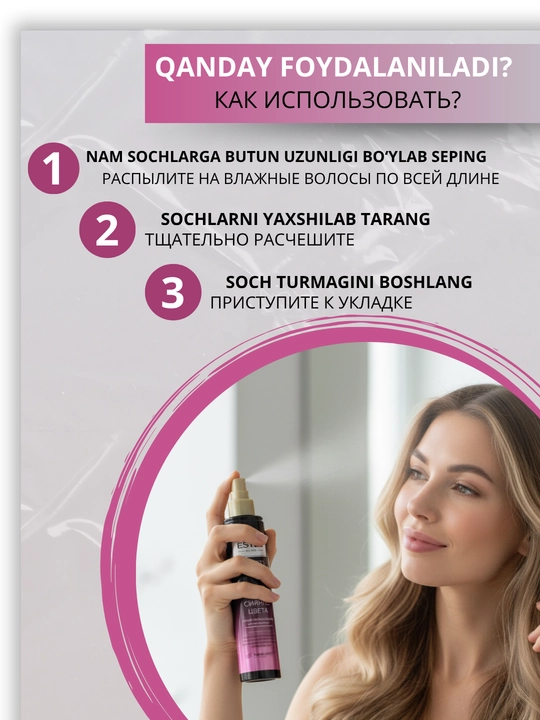 Estel Secrets спреи для волос — термозащита, блеск, уход для окрашенных волос, 200 мл