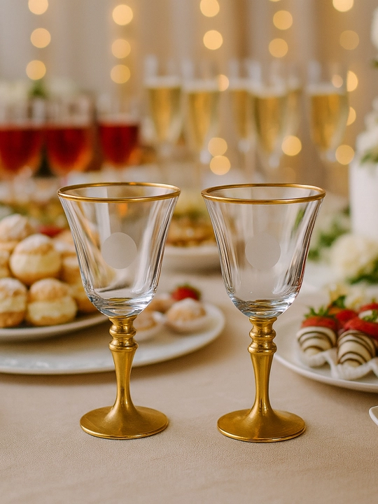 Martini va fujer to'plami, shishali, 6 dona, sharbat va shirinliklar uchun