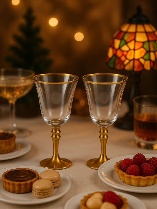 Martini va fujer to'plami, shishali, 6 dona, sharbat va shirinliklar uchun
