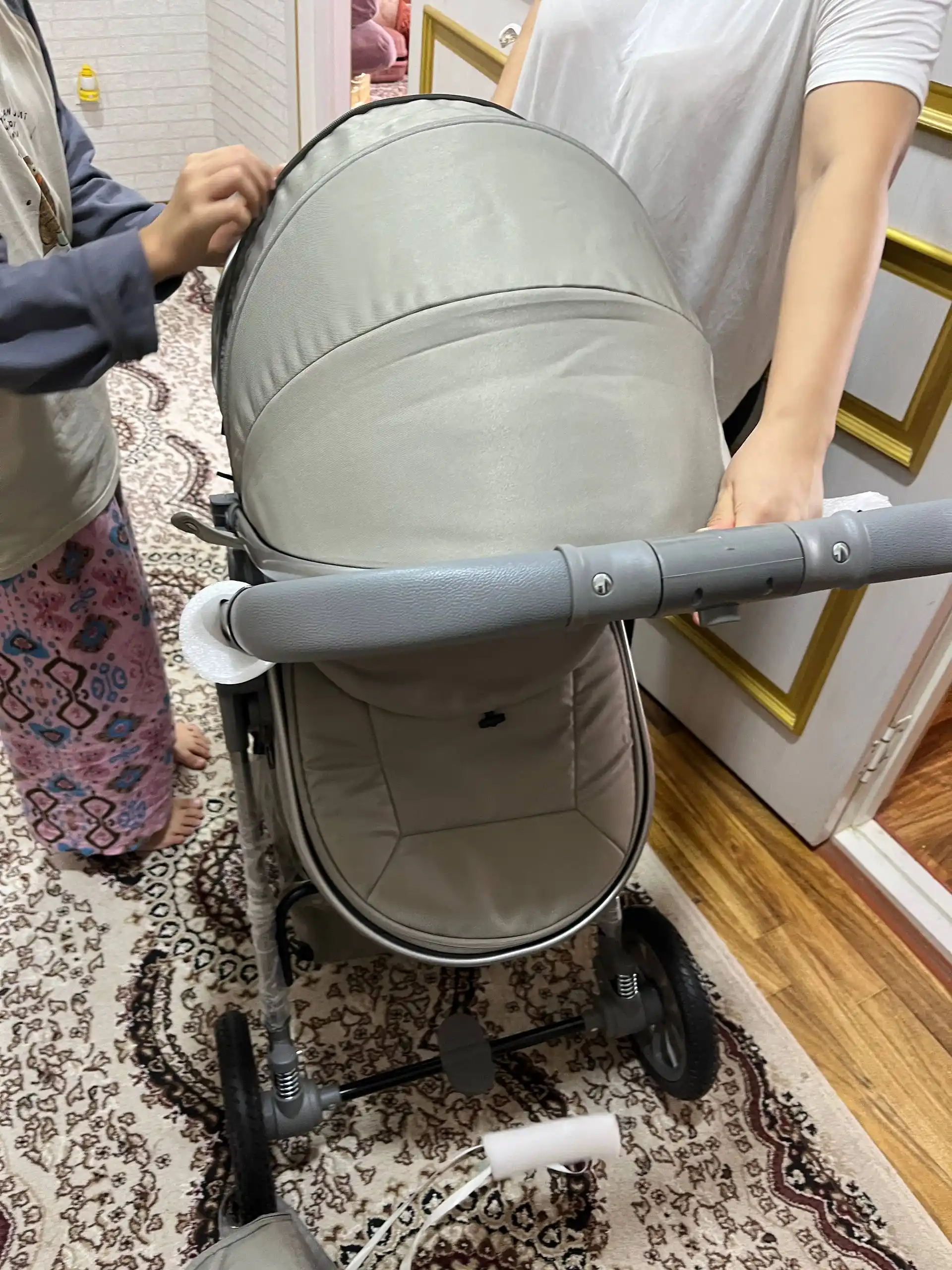 Детская коляска, коляска для детей с большой сумкой, прогулочная коляска, 3 в 1