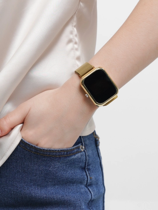 Led watch, Elektron qo'l soati, Magnitli tasma, Sovg'a qutisida, Ayollar va Erkaklar uchun