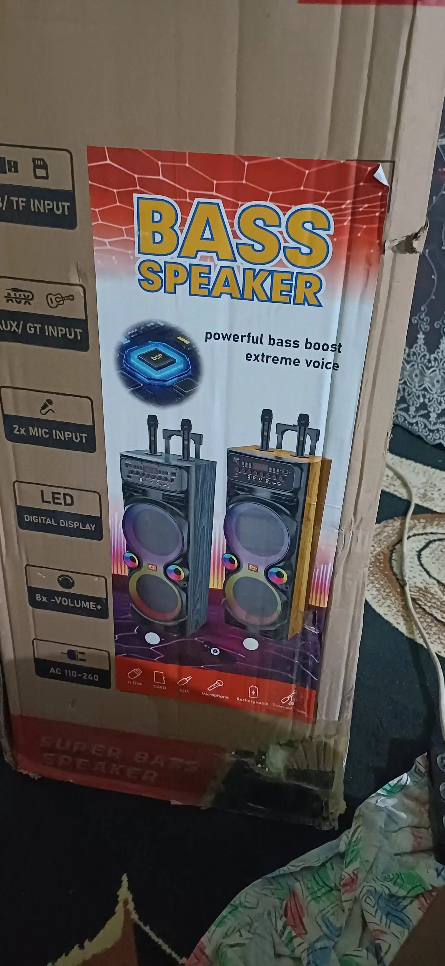 Portativ simsiz kolonka NDR 1100 va JQS 9033, RGB yoritgichli, karaoke, Bluetooth
