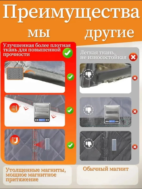 Тёплая штора на входную дверь — магнитная, 90/100/120/150×210 см, три цвета