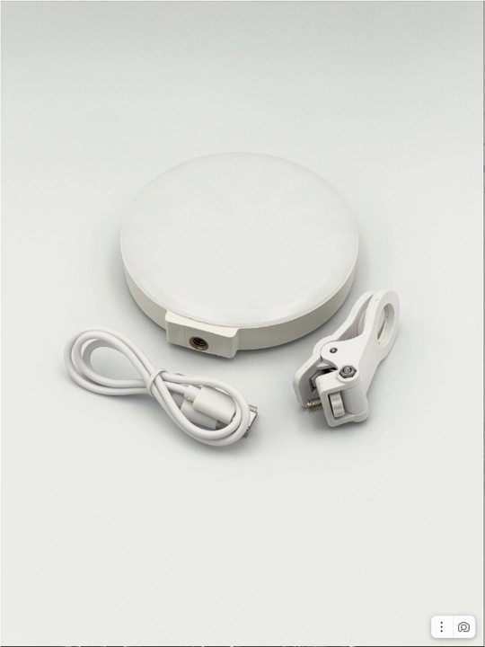 Мини-селфи лампа с зажимом для телефона — в форме круга  - 