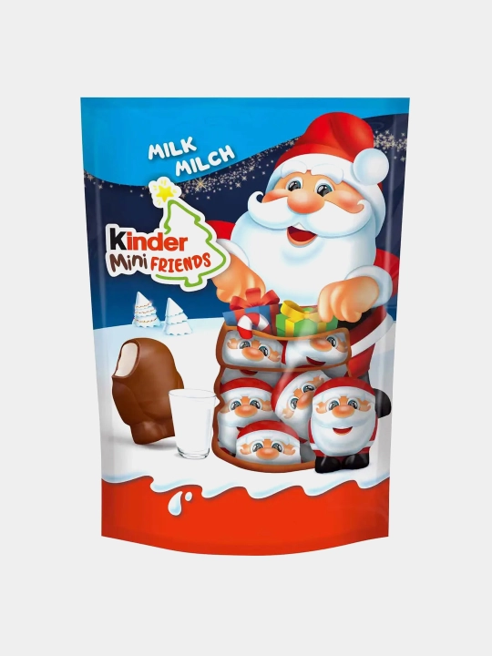 Новогодний подарок шоколадных мини-конфет Kinder Mini Friends, 122г - 