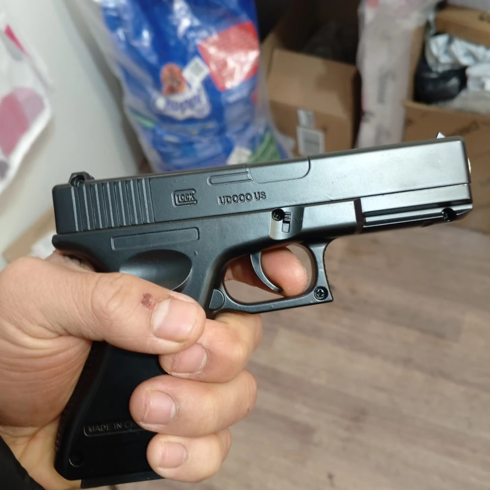 Temir pistolet, o'yinchoq pnevmatik qurol, metal pistolet, Glock bolalar uchun oyinchoqlar