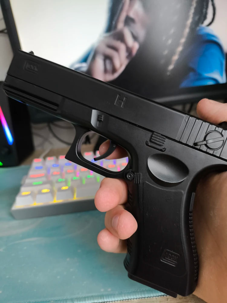 Temir pistolet, o'yinchoq pnevmatik qurol, metal pistolet, Glock bolalar uchun oyinchoqlar