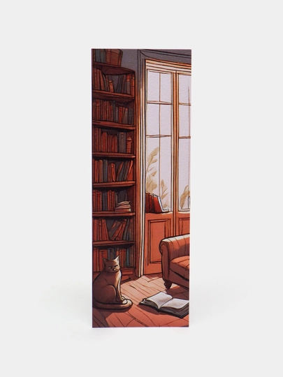 Бумажные закладки для книг, учебников, ежедневников Эстетика, Библиотека, Книги — ZAKLAD2-ЧИТАТЕЛ1-ИНДИГО