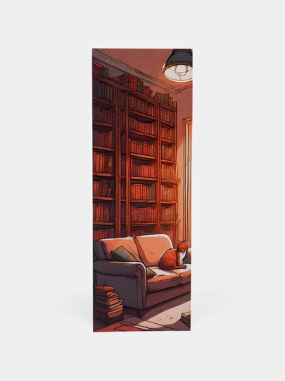 Бумажные закладки для книг, учебников, ежедневников Эстетика, Библиотека, Книги — ZAKLAD2-ЧИТАТЕЛ1-КРАСН