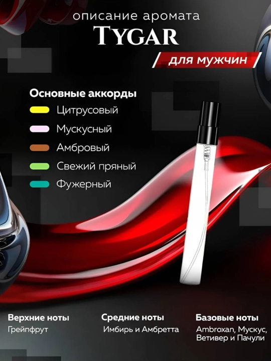 Духи, Le Gemme Tygar, мужские духи, мужской парфюм, мини духи, 3 мл, 10 мл, 30 мл