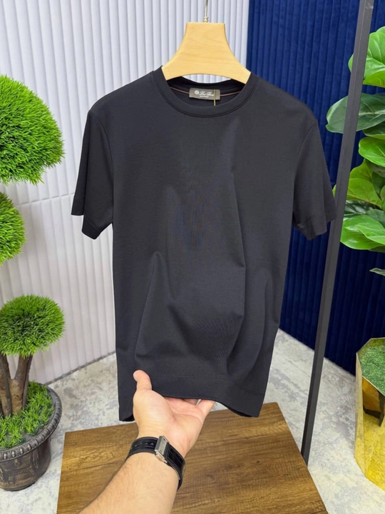 Мужская базовая футболка Loro Piana, однотонная, качество, размеры M–XXL - 
