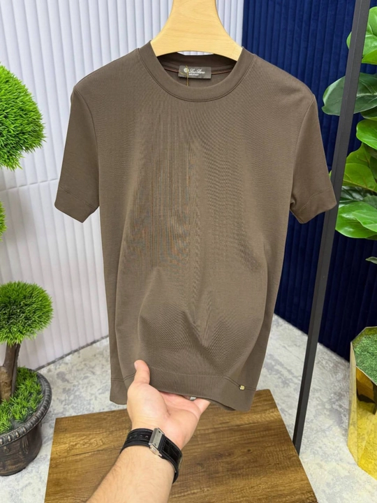 Мужская базовая футболка Loro Piana, однотонная, качество, размеры M–XXL - 