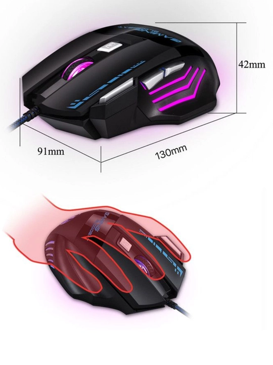 Kakusiga KSC-568 o‘yin sichqonchasi - RGB yoritish va optik sensor bilan