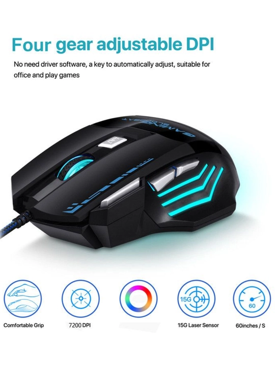 Kakusiga KSC-568 o‘yin sichqonchasi - RGB yoritish va optik sensor bilan