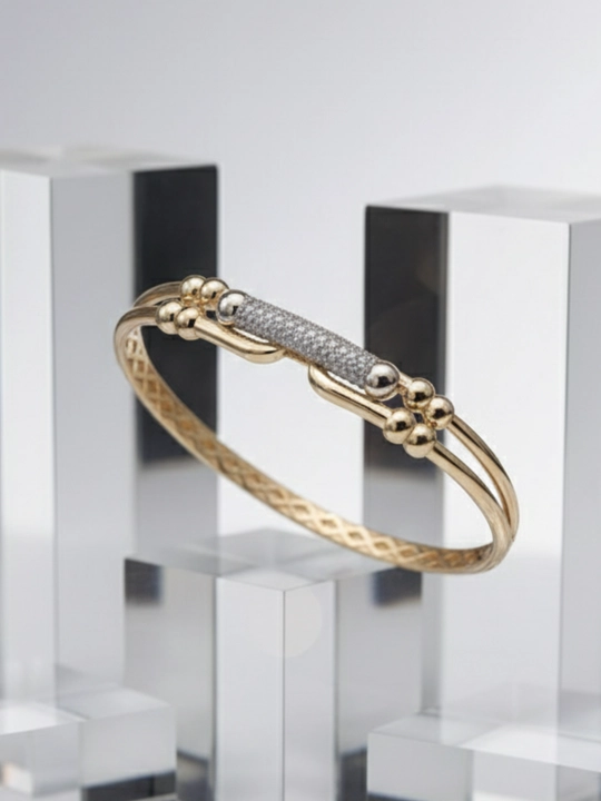 Ayollar uchun oltin braslet, bilaguzuk, 585 namuna, 10.33 gr, D50B model, DIAMOND