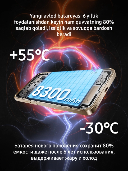 Ударопрочный смартфон HONOR X9d 5G, телефон с NFC, 8/12/256 GB, 6.79”, батарея 8300 мАч