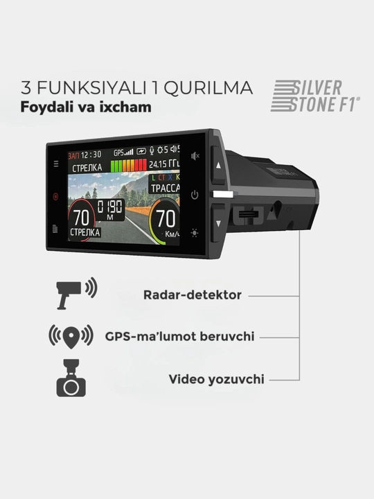 SilverStone F1 HYBRID S-BOT PRO Wi-Fi Doppler Edition радар-детектор