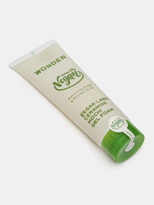 Пенка для умывания Wonder Vegan Label Ceramide Mochi Low pH Gel Foam, 180 мл