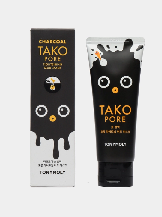 Угольная грязевая маска Tako Pore Charcoal Pore Tightening Mud Mask, 100 гр