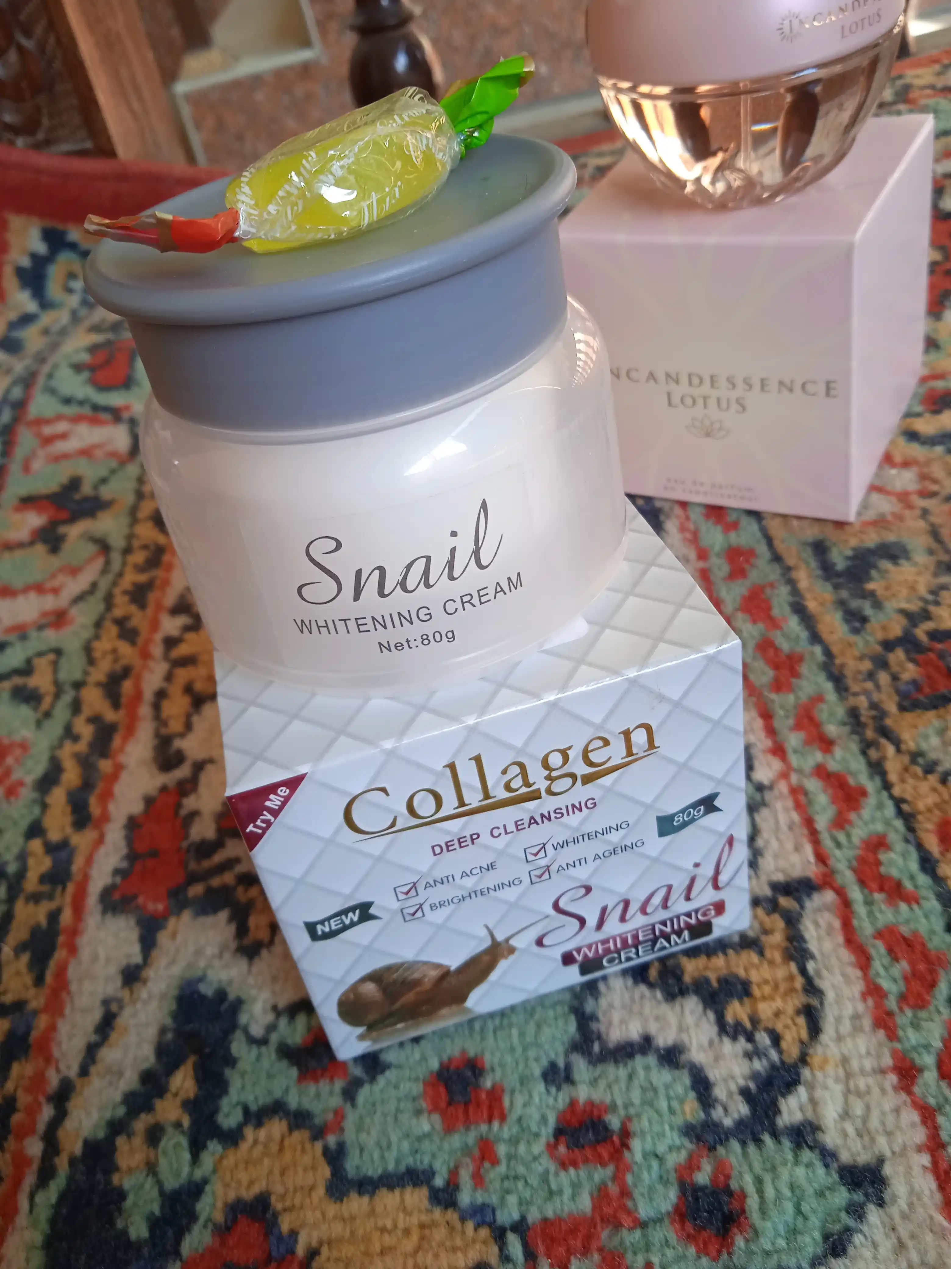 Oziqlantiruvchi, namlantiruvchi yuz kremi, shilliqurt musinli ekstrakti Collagen, 80 gr