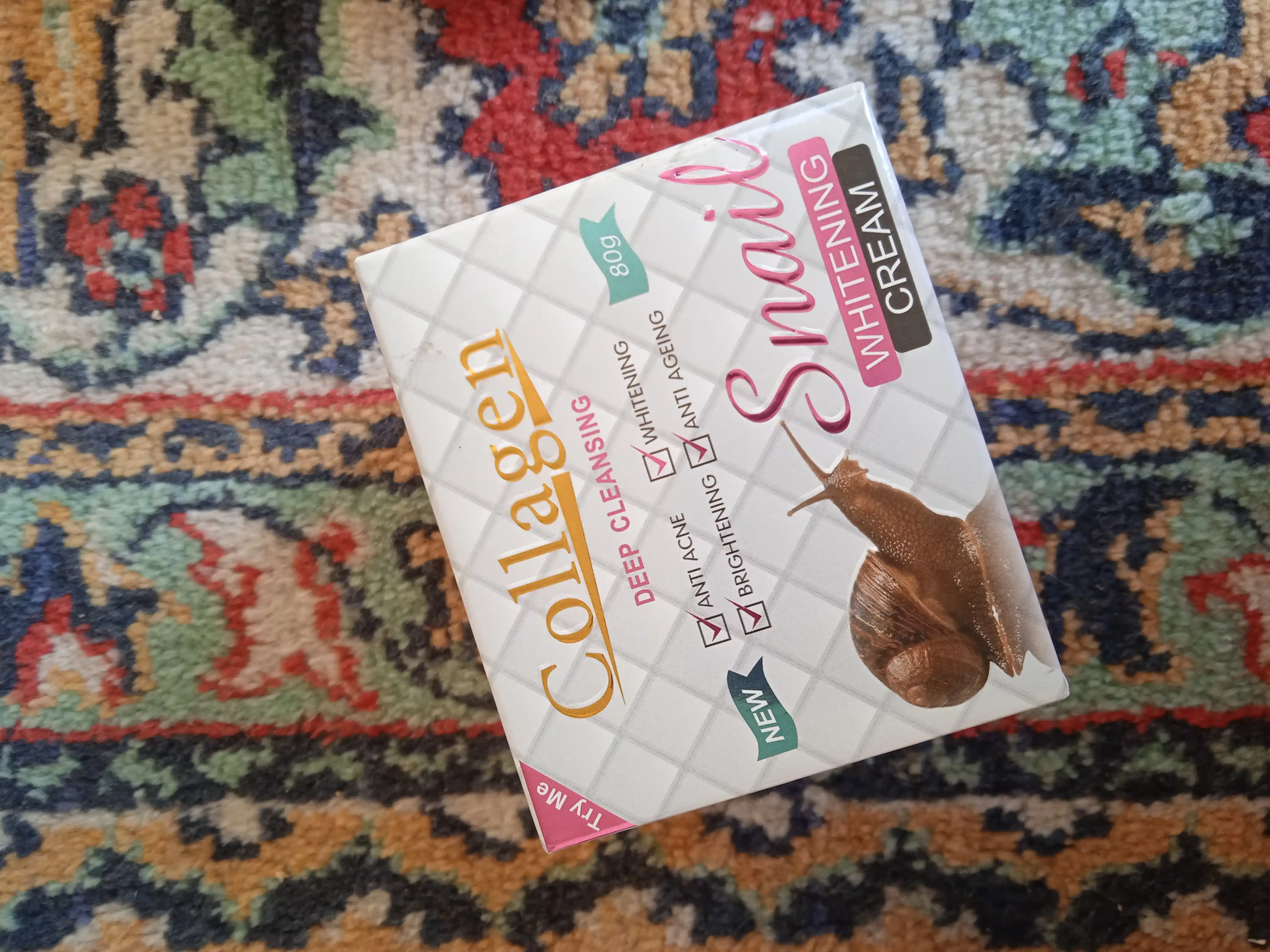 Oziqlantiruvchi, namlantiruvchi yuz kremi, shilliqurt musinli ekstrakti Collagen, 80 gr