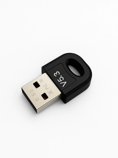 Bluetooth 5.3, Simsiz adapter, USB 2.0, Qora