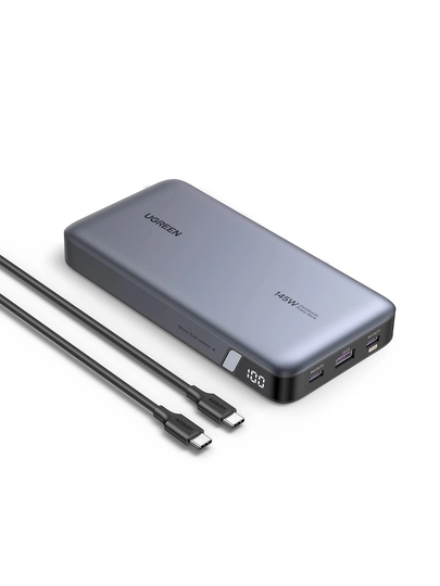 UGREEN Nexode tashqi akkumulyatori, 145 Vt, 20000 mA/soat, noutbuklar, telefonlar va elektronika uchun mo‘ljallangan 4