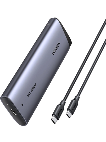 Ugreen SSD 20GB uchun qolip korpus M.2 NVMe USB Type-C, NVMe 2 tasi 1 da 3