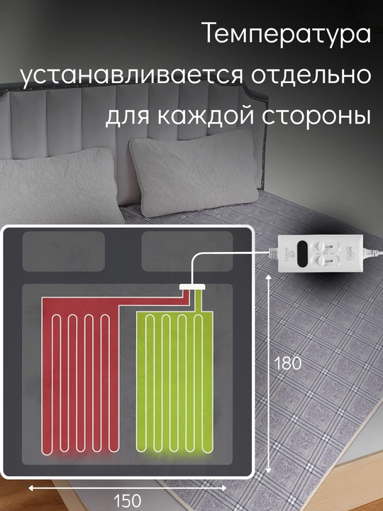 Elektr choyshablar, elektr adyol, elektr matras, 3 o'lcham