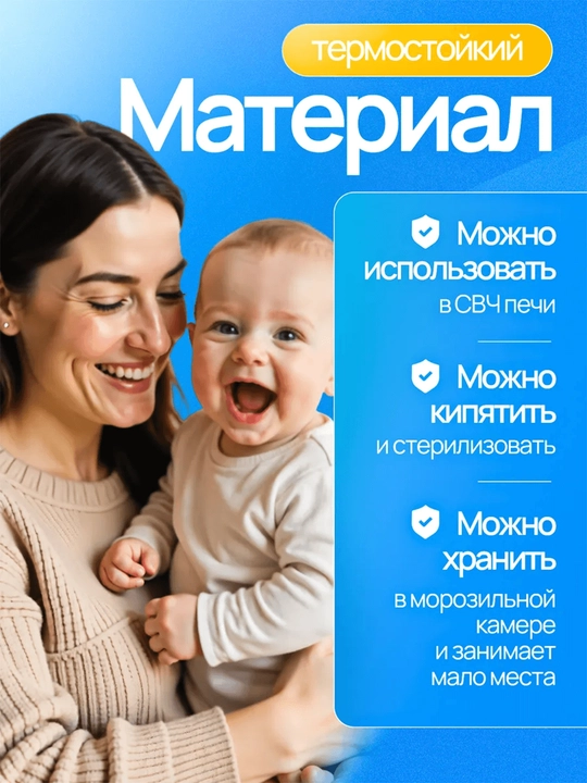 Набор детской силиконовой посуды 6 предметов для кормления, тарелка, миска, ложка и вилка