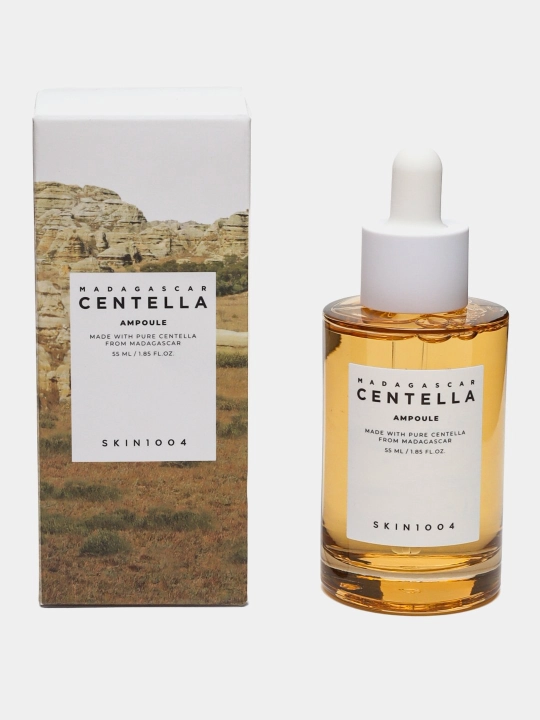 Успокаивающая ампульная сыворотка с центеллой Madagascar Centella Ampoule Skin1004, 55 мл - 