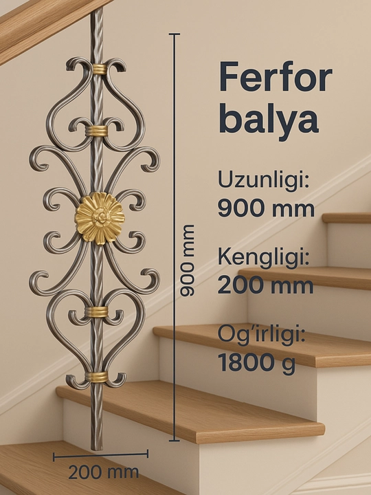 Ferfor balya “S” shaklli gullik panjara elementi