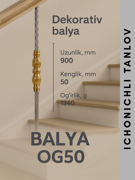 Nerjaveyka dekorativ panjara – ferfor balya, zinapoya va balkon uchun metall konstruksiya