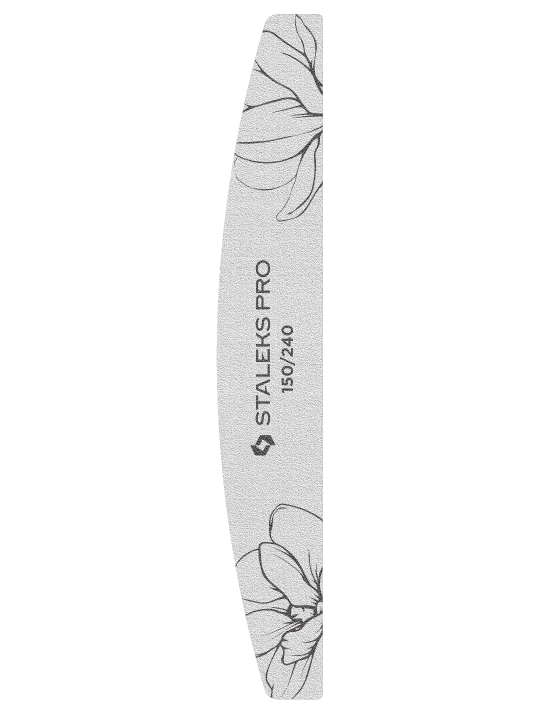 STALEKS Пилка для ногтей, полумесяц, минеральная, EXPERT 40 150/240 грит, 25 штук