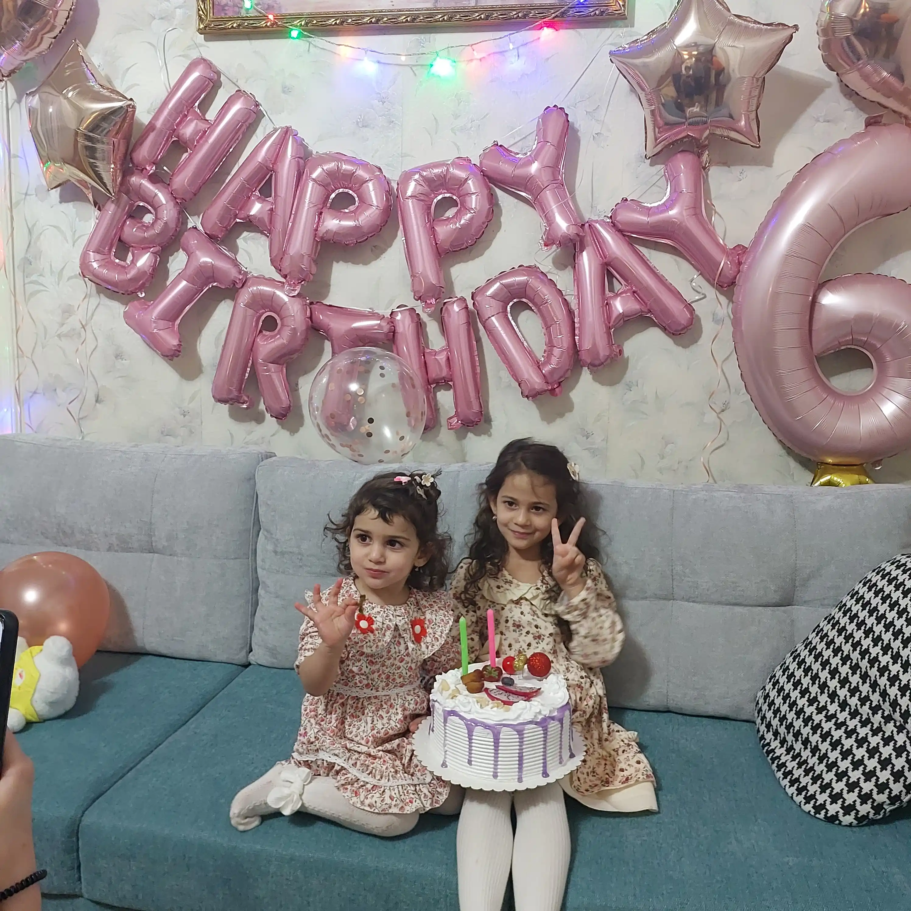 Шарики буквы "Happy Birthday" для дня рождения, надпись на стену