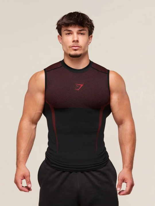 Компрессионная футболка Gym Shark, спортивная, рашгард, для мужчин, для фитнеса - 